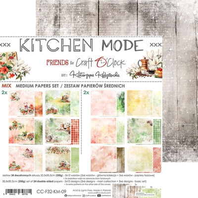 KITCHEN MODE - zestaw papierów 20,3x20,3cm - MIX