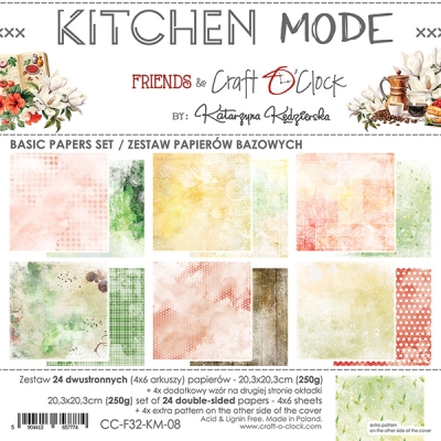 KITCHEN MODE - zestaw papierów 20,3x20,3cm - BASIC