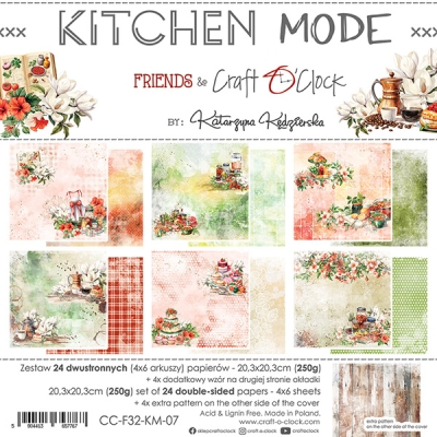 KITCHEN MODE - zestaw papierów 20,3x20,3cm - MIX