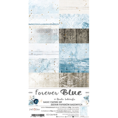 FOREVER BLUE - ZESTAW PAPIERÓW BAZOWYCH 15,75X30,5CM