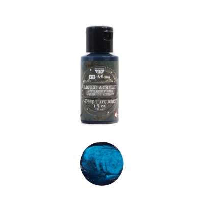 Farba Prima Finnabair Liquid Acrylic Deep Turquoise 30ml
