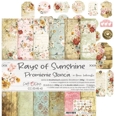 RAYS OF SUNSHINE - ZESTAW PAPIERÓW 30,5X30,5CM