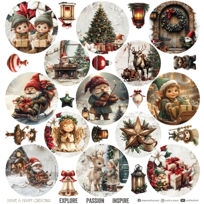 OH CHRISTMAS NIGHT - zestaw papierów 30,5x30,5cm - PRZEDSPRZEDAŻ - WYSYŁKA PO 20 SIERPNIA