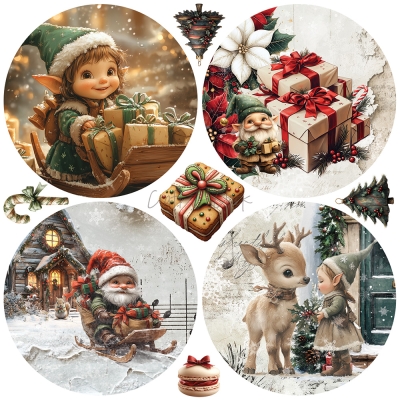 OH CHRISTMAS NIGHT - zestaw papierów 15,25x15,25cm - PRZEDSPRZEDAŻ - WYSYŁKA PO 20 SIERPNIA