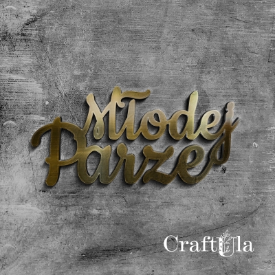 MŁODEJ PARZE - napis okolicznościowy - Akryl - złoto - 08