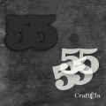 Cyfra 55 + 2 maski - różne kolory
