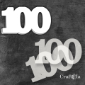 Cyfra 100 + 2 maski - różne kolory