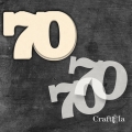 Cyfra 70 + 2 maski - różne kolory