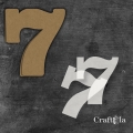 Cyfra 7 + 2 maski - różne kolory