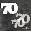 Cyfra 70 + 2 maski - różne kolory