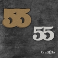 Cyfra 55 + 1 maska - różne kolory