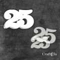 Cyfra 25 + 2 maski - różne kolory