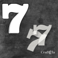 Cyfra 7 + 2 maski - różne kolory