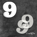 Cyfra 9 + 2 maski - różne kolory