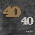 Cyfra 40 + 1 maska - różne kolory