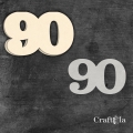 Cyfra 90 + 1 maska - różne kolory