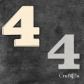 Cyfra 4 + 1 maska - różne kolory