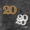 Cyfra 20 + 2 maski - różne kolory