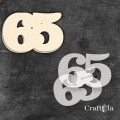 Cyfra 65 + 2 maski - różne kolory