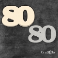 Cyfra 80 + 1 maska - różne kolory