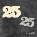 Cyfra 25 + 1 maska - różne kolory