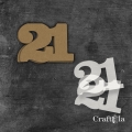 Cyfra 21 + 2 maski - różne kolory