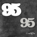 Cyfra 95 + 1 maska - różne kolory