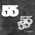 Cyfra 55 + 2 maski - różne kolory