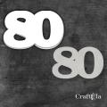 Cyfra 80 + 1 maska - różne kolory