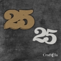 Cyfra 25 + 1 maska - różne kolory