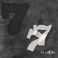 Cyfra 7 + 2 maski - różne kolory