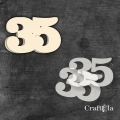 Cyfra 35 + 2 maski - różne kolory