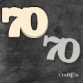 Cyfra 70 + 1 maska - różne kolory