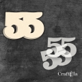 Cyfra 55 + 2 maski - różne kolory