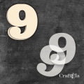 Cyfra 9 + 2 maski - różne kolory