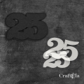 Cyfra 25 + 2 maski - różne kolory