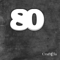 Cyfra 80 - różne kolory