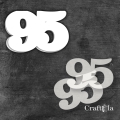 Cyfra 95 + 2 maski - różne kolory