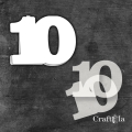 Cyfra 10 + 2 maski - różne kolory