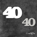 Cyfra 40 + 1 maska - różne kolory