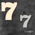 Cyfra 7 + 1 maska - różne kolory