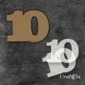 Cyfra 10 + 2 maski - różne kolory