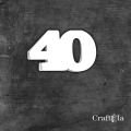 Cyfra 40 - różne kolory