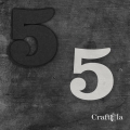 Cyfra 5 + 1 maska - różne kolory