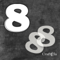 Cyfra 8 + 2 maski - różne kolory