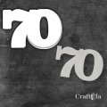 Cyfra 70 + 1 maska - różne kolory