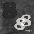 Cyfra 8 + 2 maski - różne kolory