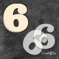Cyfra 6 + 2 maski - różne kolory