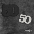 Cyfra 50 + 1 maska - różne kolory