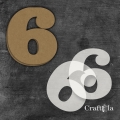 Cyfra 6 + 2 maski - różne kolory